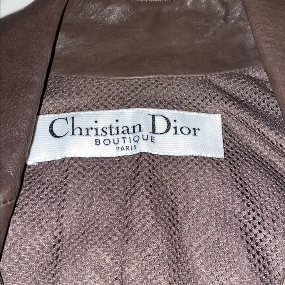 Brown Leather Christian Dior Jacket - Picture 5 of 11